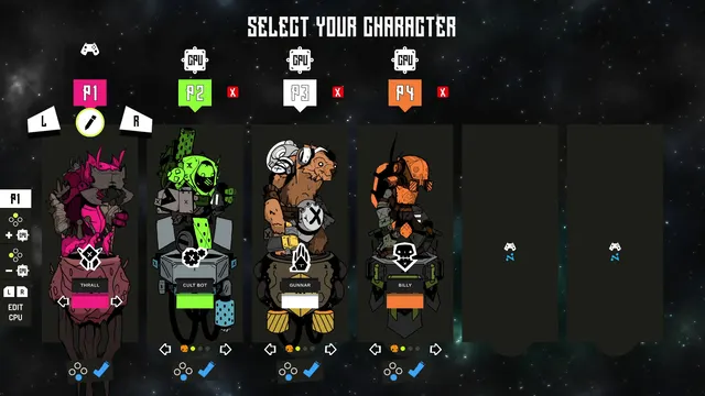 Character select screen